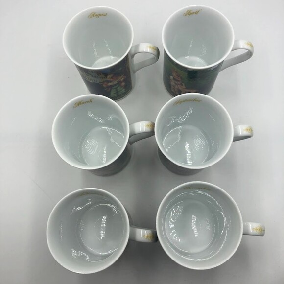 Vintage M. I. Hummel Danbury Mint Lot of 6 Porcelain Mugs Goebel Birth Months - Picture 7 of 9